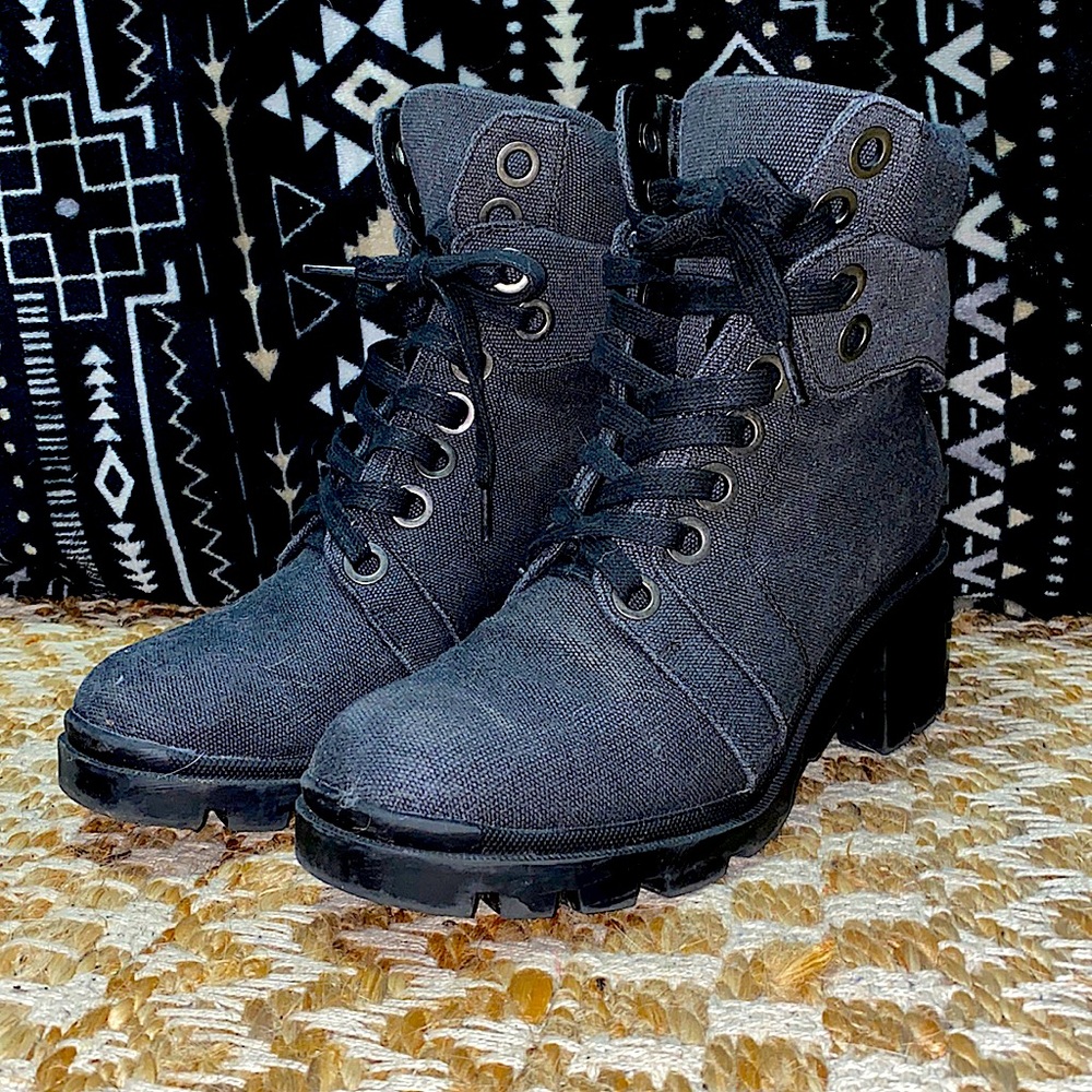 Black combat like boots from Maurice’s